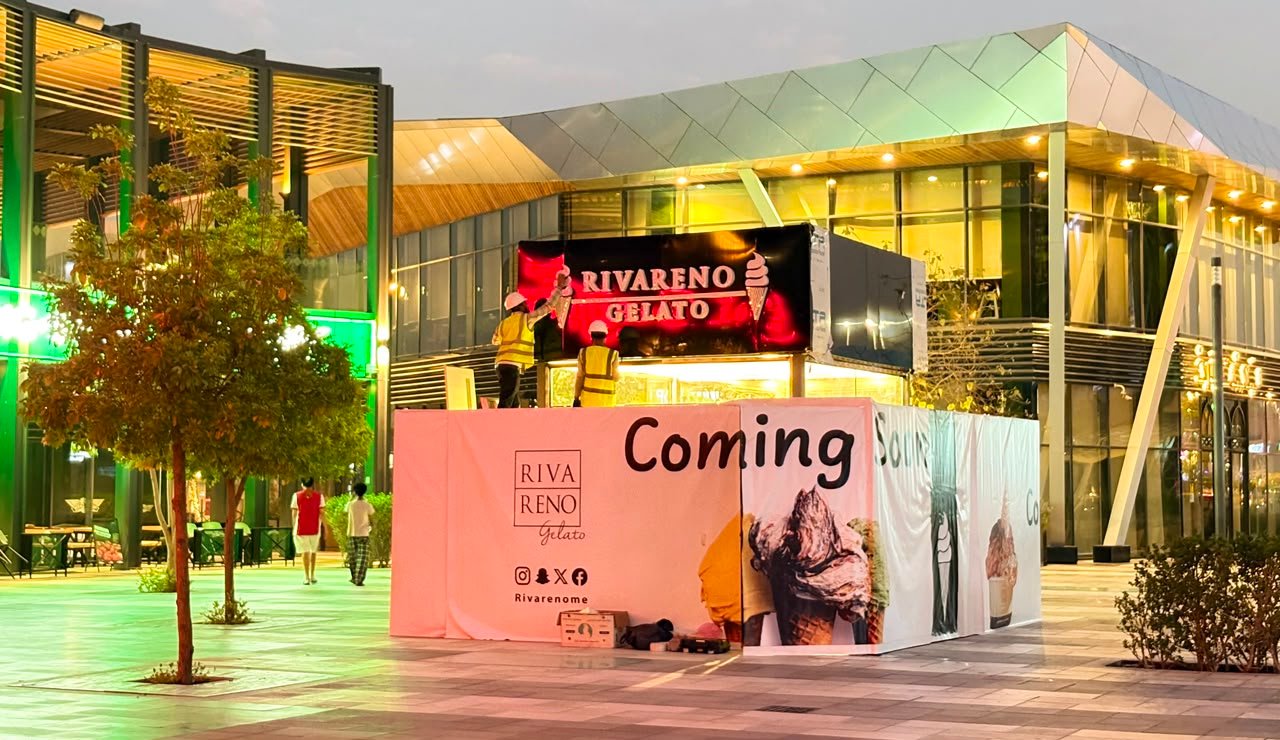 RIVARENO GELATO SIGNAGE WORK DONE BY CRAFT TECH CO DAMMAM